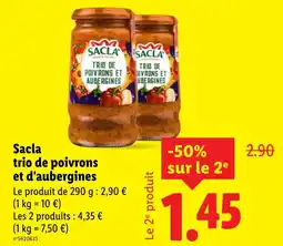 Lidl Sacla trio de poivrons et d'aubergines offre