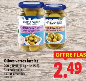 Lidl ERIDANOUS Olives vertes farcies offre