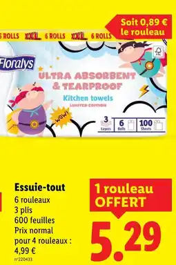 Lidl Floraly's Essuie-tout offre