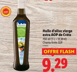 Lidl ERIDANOUS Huile d'olive vierge extra AOP de Crète offre
