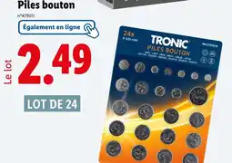 Lidl Tronic Piles bouton offre