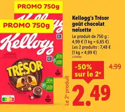 Lidl KELLOG'S Trésor goût chocolat noisette offre