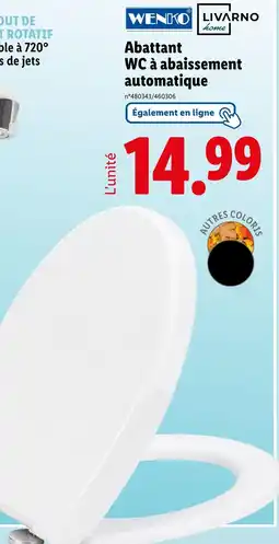 Lidl WENKO LIVARNO HOME Abattant WC à abaissement automatique offre
