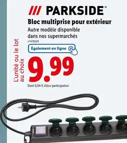 Lidl PARKSIDE Bloc multiprise pour extérieur offre