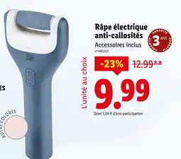 Lidl Cien Râpe électrique anti-callosités offre