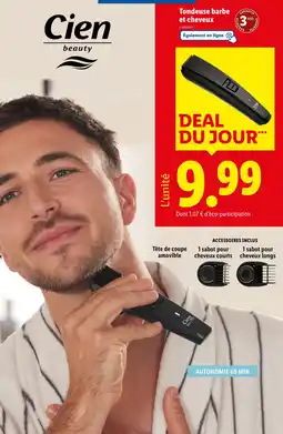 Lidl CIEN BEAUTY Tondeuse barbe et cheveux offre