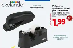 Lidl CRELANDO Perforatrice, agrafeuse ou dévidoir pour ruban adhésif offre