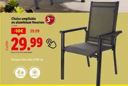 Lidl Houston Chaise empilable en aluminium offre