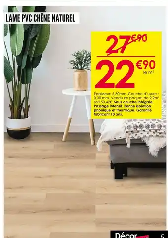 Décor Discount Lame pvc chêne naturel offre