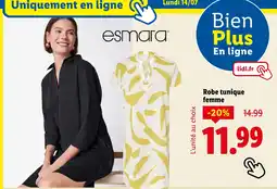 Lidl Esmara Robe tunique femme offre