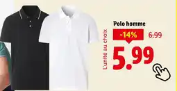 Lidl Polo homme offre
