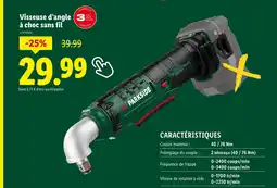 Lidl PARKSIDE Visseuse d’angle à choc sans fil offre