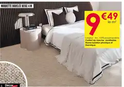 Décor Discount Moquette bouclée beige 4 m offre