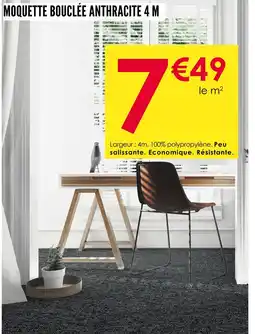 Décor Discount Moquette bouclée anthracite 4 m offre
