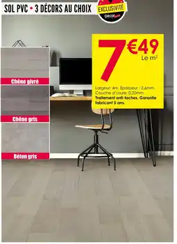 Décor Discount SOL PVC 3 DÉCORS AU CHOIX offre