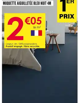 Décor Discount Moquette aiguilletée bleu nuit 4m offre