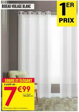 Décor Discount Rideau Voilage Blanc offre