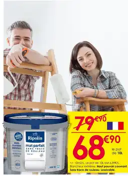 Décor Discount RIPOLIN mat parfait sans trace de rouleau blanc mat offre