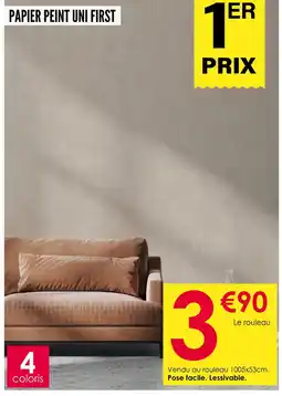 Décor Discount PAPIER PEINT UNI FIRST offre