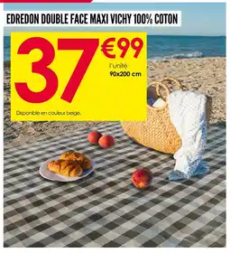 Décor Discount Edredon double face maxi vichy 100% coton offre