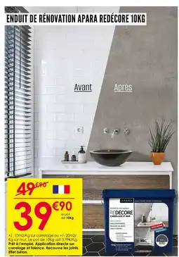 Décor Discount Enduit de rénovation apara redécore 10kg offre