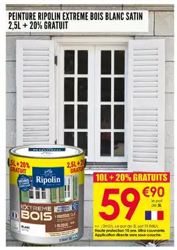 Décor Discount RIPOLIN Peinture extreme bois blanc satin offre