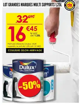 Décor Discount DULUX VALENTINE Lot grandes marques multi supports 1,25l offre