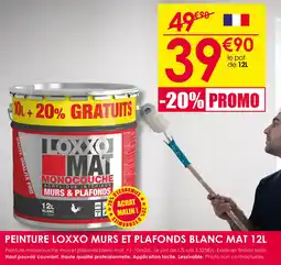 Décor Discount Peinture loxxo murs et plafonds blanc mat 12l offre