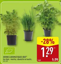 ALDI Herbes aromatiques bio offre