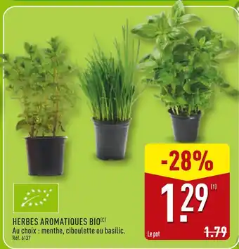 ALDI Herbes aromatiques bio offre