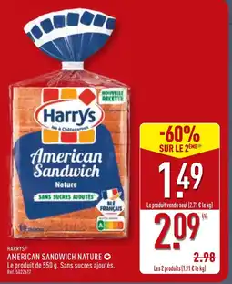 ALDI Harrys American Sandwich Nature offre
