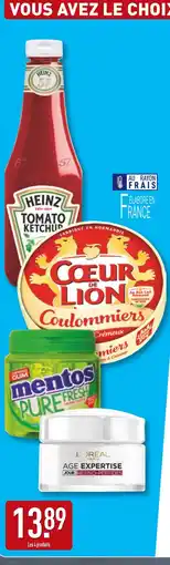 ALDI Heinz / L'Oréal / Mentos / Cœur de lion Ce panier Aldi offre