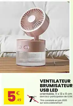 Stokomani Ventilateur brumisateur usb led offre