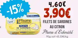 Naturalia PHARE D'ECKMUHL Filets de sardines au citron offre
