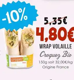 Naturalia CROQUER BIO Wrap Volaille offre