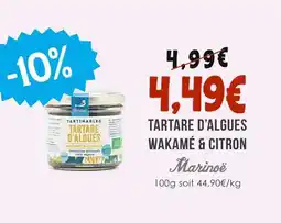 Naturalia Marinoë Tartare d'algues wakamé & citron offre