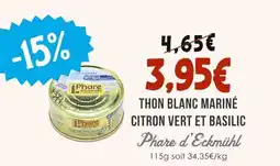 Naturalia PHARE D'ECHMIHL Thon blanc mariné citron vert et basilic offre