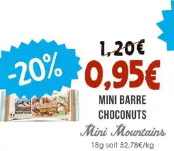 Naturalia MINI MOUTAINS Mini barre choconuts offre