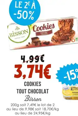 Naturalia Bisson Cookies tout chocolat offre