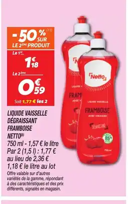 Netto NETTO Liquide wisselle dégraissant framboise offre