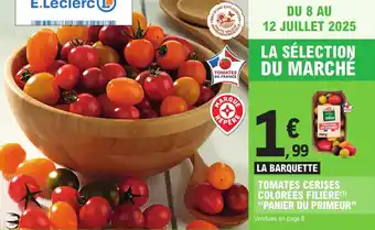 E.Leclerc Tomates cerises colorées filière panier du primeur offre