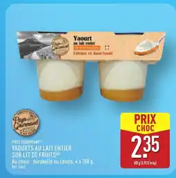 ALDI PAYS GOURMAND Yaourts au lait entier sur lit de fruits offre