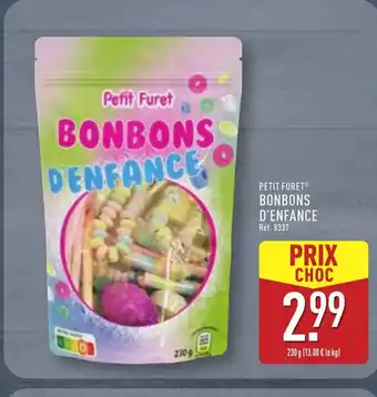 ALDI PETIT FURET Bonbons d'enfance offre