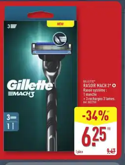 ALDI GILLETTE Rasoir mach 3 offre