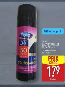 ALDI FOLIA Sacs poubelle offre
