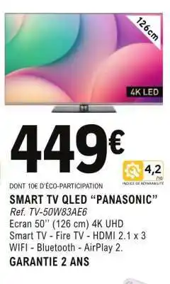E.Leclerc SMART TV QLED “PANASONIC” offre