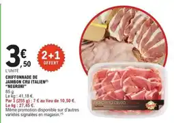 E.Leclerc CHIFFONNADE DE JAMBON CRU ITALIEN 'NEGRONI' offre