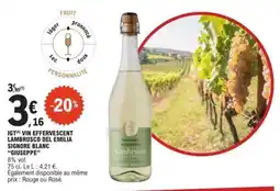 E.Leclerc IGT VIN EFFERVESCENT LAMBRUSCO DEL EMILIA SIGNORE BLANC “GIUSEPPE” offre