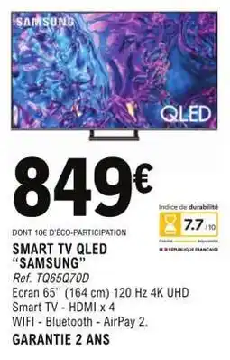 E.Leclerc SMART TV QLED SAMSUNG offre