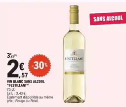 E.Leclerc Vin Blanc Sans Alcool 'Festillant' offre